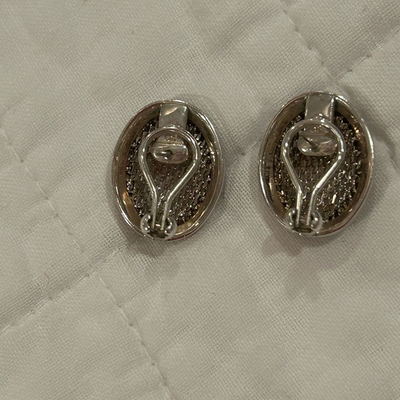 Judith Jack Sterling Silver and Marcasite Earrings - Picture 2 of 4